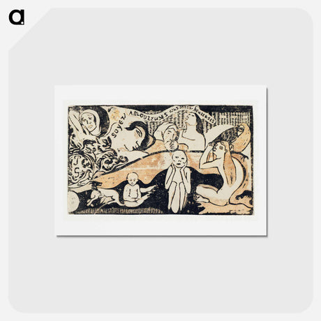 アートポストカード-Love, and You Will Be Happy - ポール ゴーギャン Postcard.