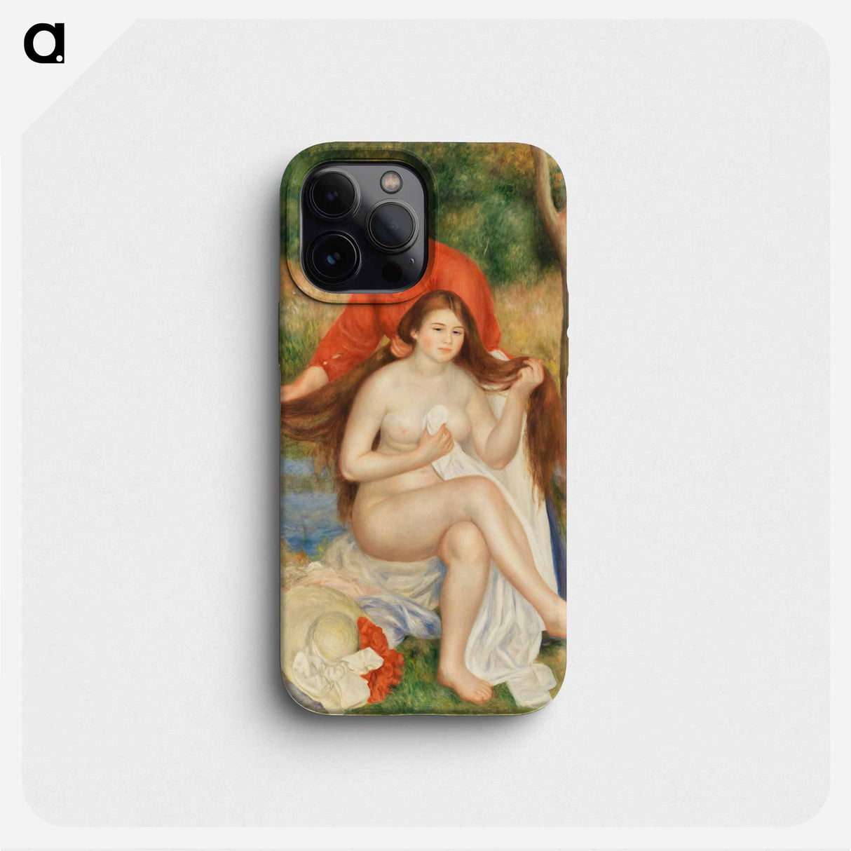 Bather and Maid - Pierre Auguste Renoir Phone Case.