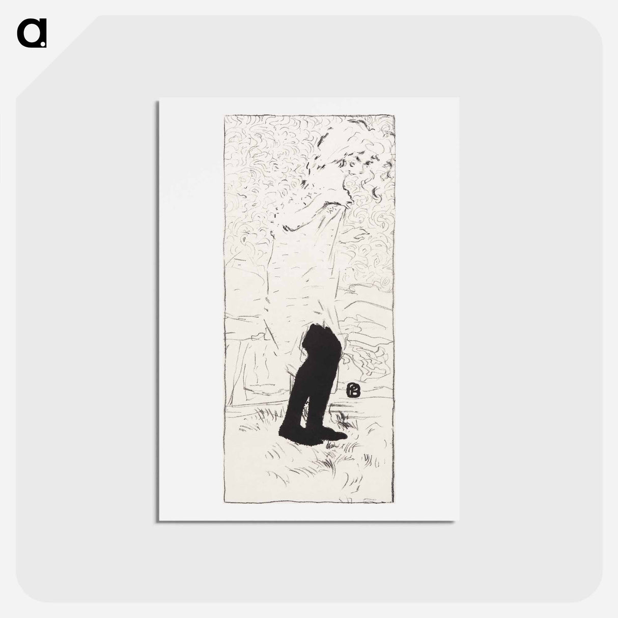 アートポストカード-Woman in Shirt
 - ピエール ボナール Postcard.
