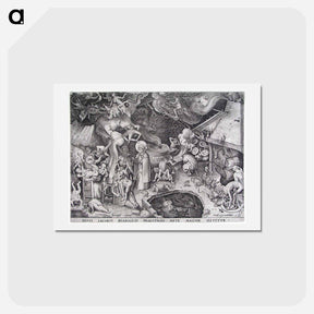 アートポストカード-James the late emperor of the Devil is stopped the illusions of a magician - ピーター ブリューゲル Postcard.