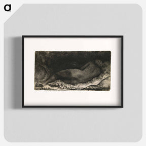 アートポスター-Reclining Woman - レンブラント ファン レイン Poster.