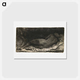 アートポストカード-Reclining Woman - レンブラント ファン レイン Postcard.