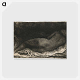 アートポストカード-Reclining Woman - レンブラント ファン レイン Postcard.