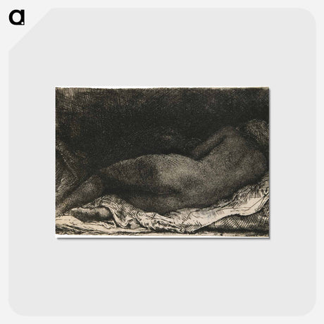 アートポストカード-Reclining Woman - レンブラント ファン レイン Postcard.