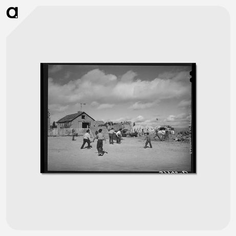 アートポストカード-Concho Schoolboys Football
 - ラッセル リー Postcard.