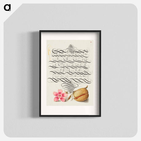 アートポスター-Dianthus and Almond from Mira Calligraphiae Monumenta
 - 書道のお手本 Poster.