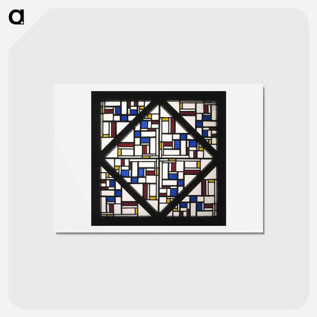 アートポストカード-Composition with window with coloured glass III - テオ ファン ドゥースブルフ Postcard.