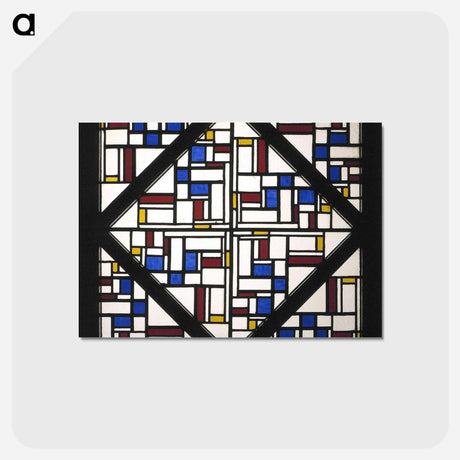 アートポストカード-Composition with window with coloured glass III - テオ ファン ドゥースブルフ Postcard.