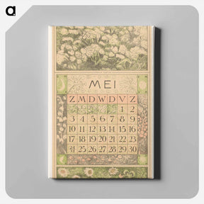 アートパネル-Kalenderblad mei met dolle kervel - テオ ヴァン ホイテマ Canvas.