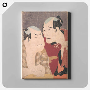 アートパネル-Nakajima Wadaemon and Nakamura Konozō as Bōdara no Chōzaemon and Kanagawaya no Gon in the Play "Katakiuchi Noriyaibanashi" - 東洲斎 写楽 Canvas.