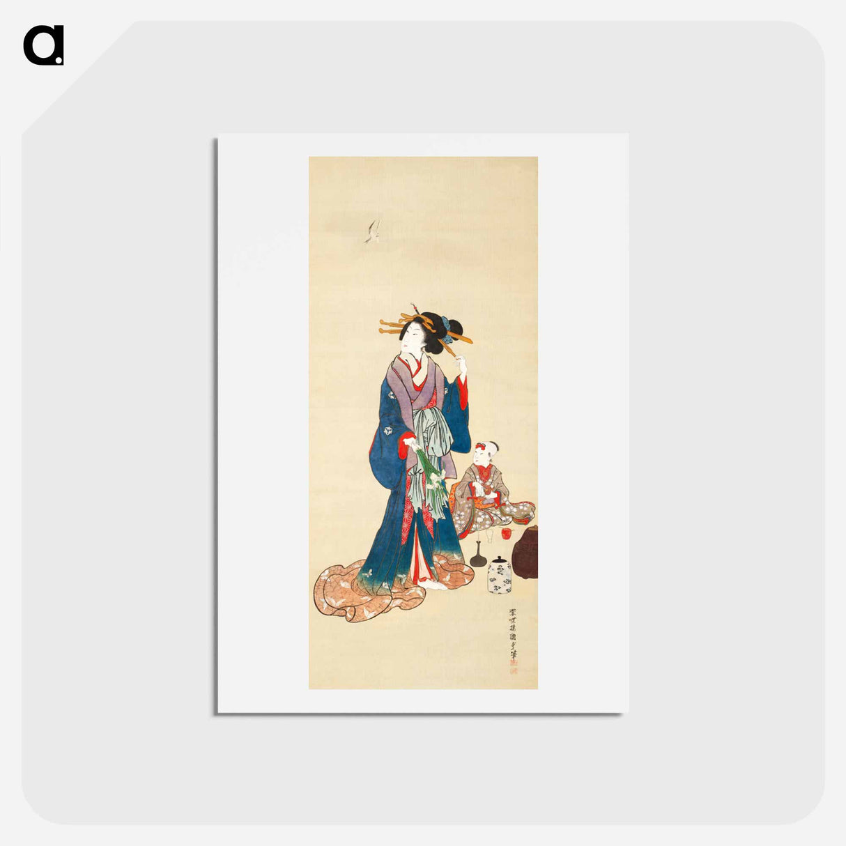 アートポストカード-Japanese Woman
 - 歌川 国貞 Postcard.