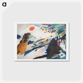 アートポストカード-Romantic Landscape - ワシリー カンディンスキー Postcard.