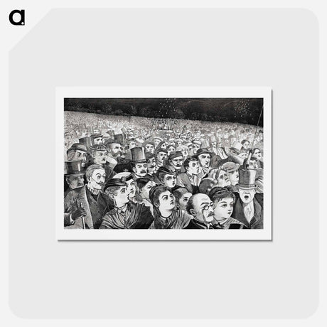 アートポストカード-Fireworks on the Night of the Fourth of July - ウィンスロー ホーマー Postcard.