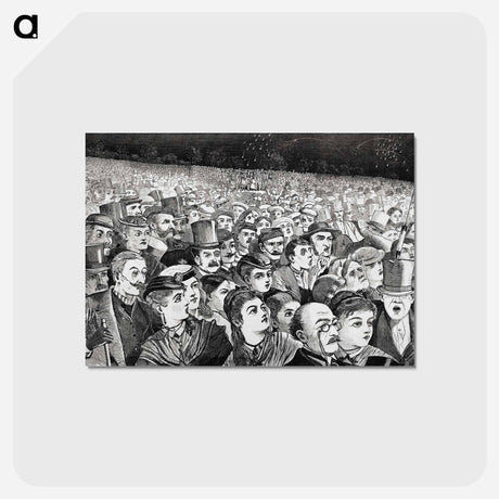 アートポストカード-Fireworks on the Night of the Fourth of July - ウィンスロー ホーマー Postcard.