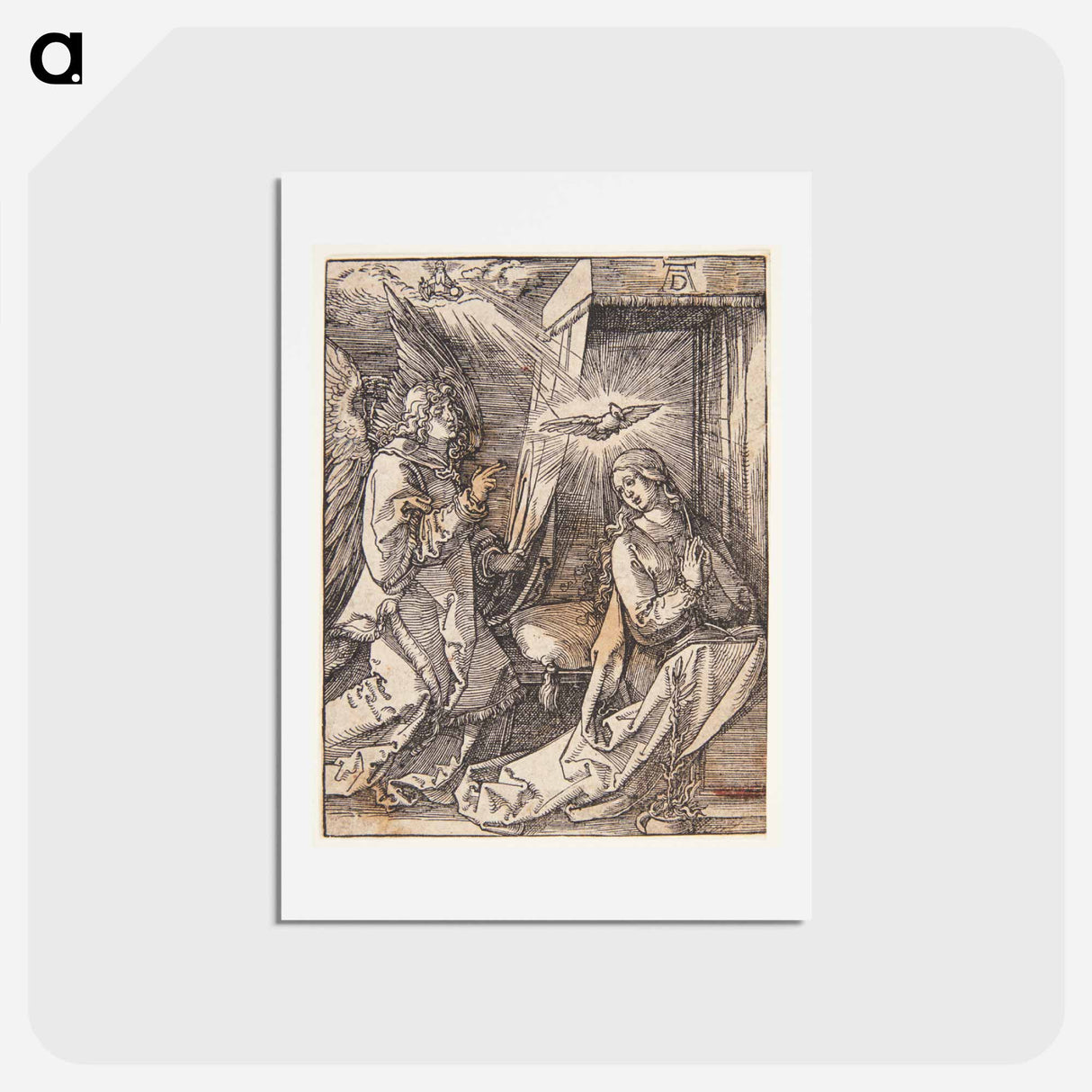 The announcement by Albrecht Dürer - アルブレヒト デューラー Postcard.