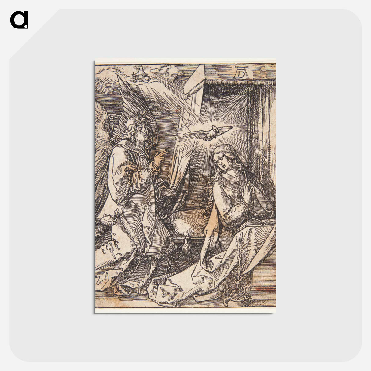 アートポストカード-The announcement by Albrecht Dürer - アルブレヒト デューラー Postcard.
