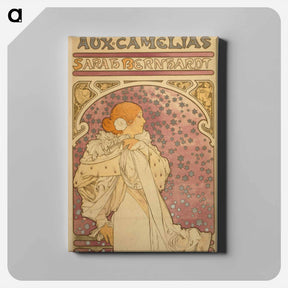 アートパネル-La dame aux camelias - アルフォンス ミュシャ Canvas.