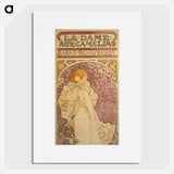 La dame aux camelias - Alphonse Mucha Poster.