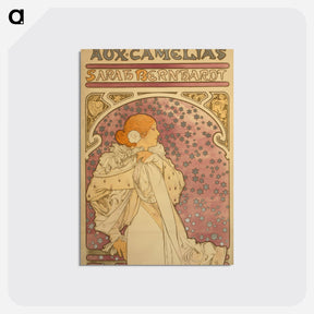 アートポストカード-La dame aux camelias - アルフォンス ミュシャ Postcard.
