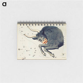 アートメモ帳-Astronomical chart of the Taurus - アンティーク地図 Memo.