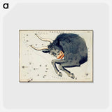 アートポストカード-Astronomical chart of the Taurus - アンティーク地図 Postcard.