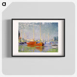 Red Boats at Argenteuil - Claude Monet Poster.