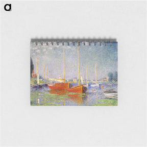 アートメモ帳-Red Boats at Argenteuil - クロード モネ Memo.