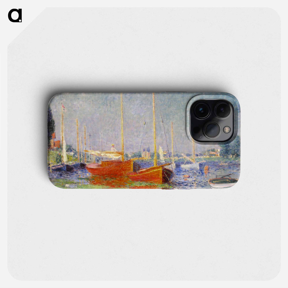 Red Boats at Argenteuil - Claude Monet Phone Case.