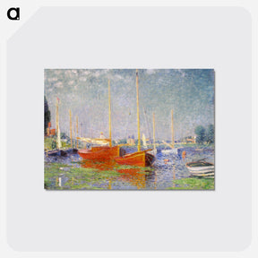 アートポストカード-Red Boats at Argenteuil - クロード モネ Postcard.