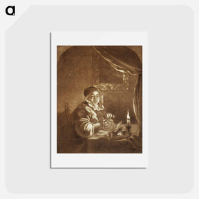 アートポストカード-Young Woman with a Letter
 - コルネリス プロース ファン アムステル Postcard.