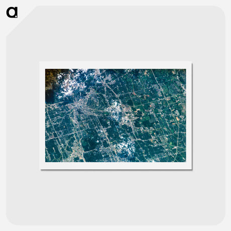 アートポストカード-Houston from Earth Orbit
 - 上空からの地球 Postcard.