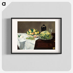 アートポスター-Still Life with Melon and Peaches - エドゥアール マネ Poster.
