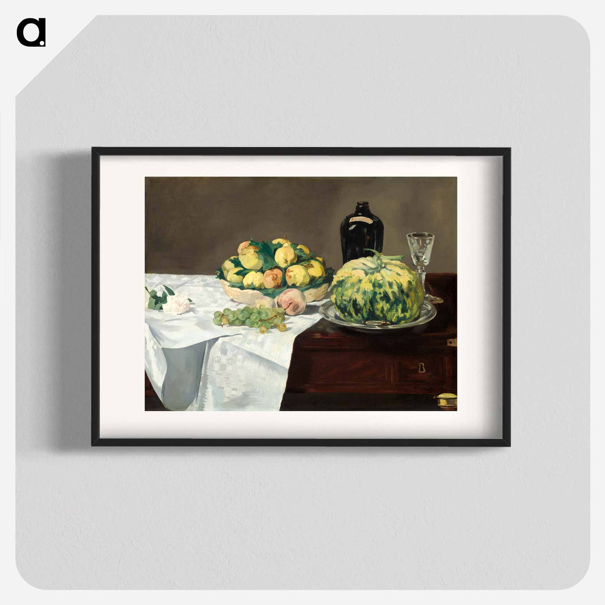 Still Life with Melon and Peaches - Édouard Manet Poster.