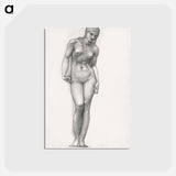 アートポストカード-Venus with Golden Apple in Right Hand, for the Troy Triptych - エドワード バーン ジョーンズ Postcard.