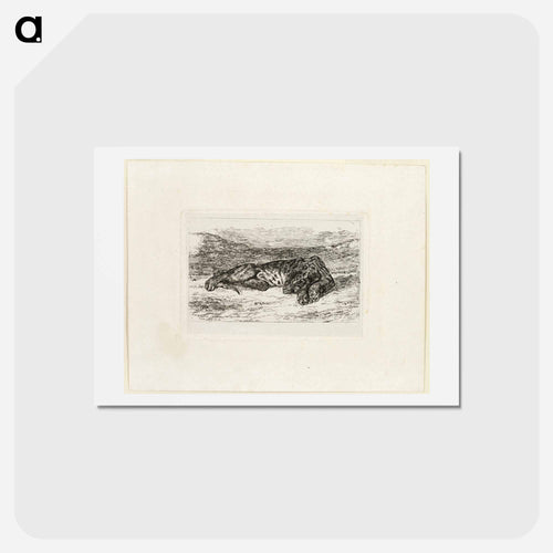 ホワイト - ウジェーヌ ドラクロワ Postcard.