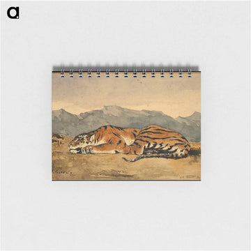 Tiger Resting in the Desert - ウジェーヌ ドラクロワ Memo.