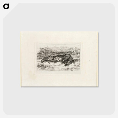 アートポストカード-ホワイト - ウジェーヌ ドラクロワ Postcard.