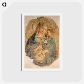 アートポストカード-Madonna and Child - フラ アンジェリコ Postcard.