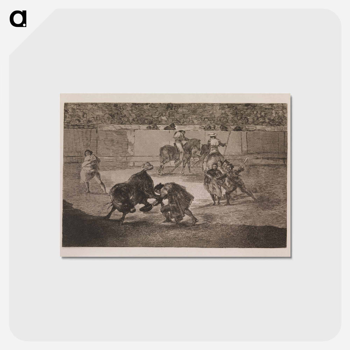 アートポストカード-Pepe Illo performs a "recorte" by Francisco Goya - フランシスコ デ ゴヤ Postcard.