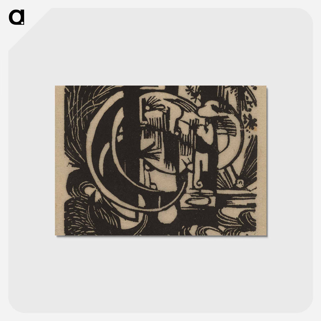 アートポストカード-Lizards - フランツ マルク Postcard.