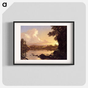 アートポスター-Scene on the Catskill Creek, New York - フレデリック エドウィン チャーチ Poster.