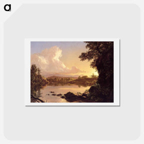 アートポストカード-Scene on the Catskill Creek, New York - フレデリック エドウィン チャーチ Postcard.