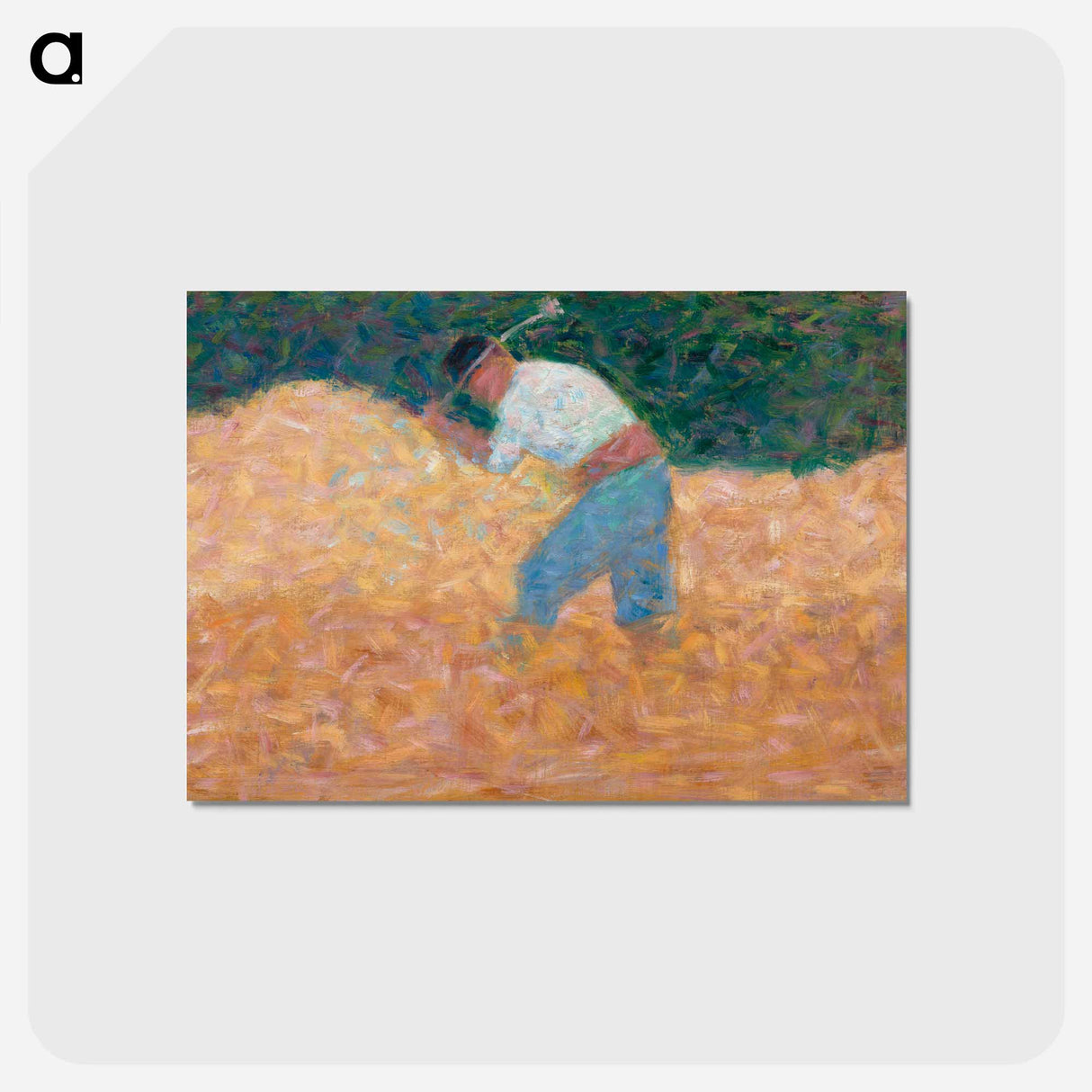 アートポストカード-The Stone Breaker - ジョルジュ スーラ Postcard.