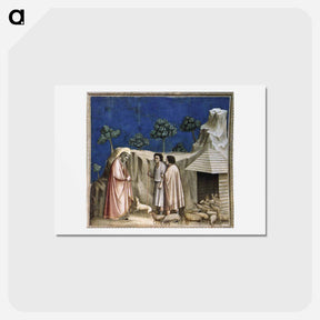 アートポストカード-Joachim among the Shepherds - ジョット ディ ボンドーネ Postcard.