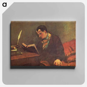 アートパネル-Portrait of Charles Baudelaire - ギュスターヴ クールベ Canvas.