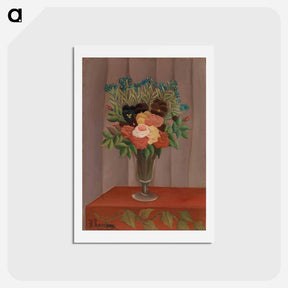 アートポストカード-Bouquet of Flowers - アンリ ルソー Postcard.