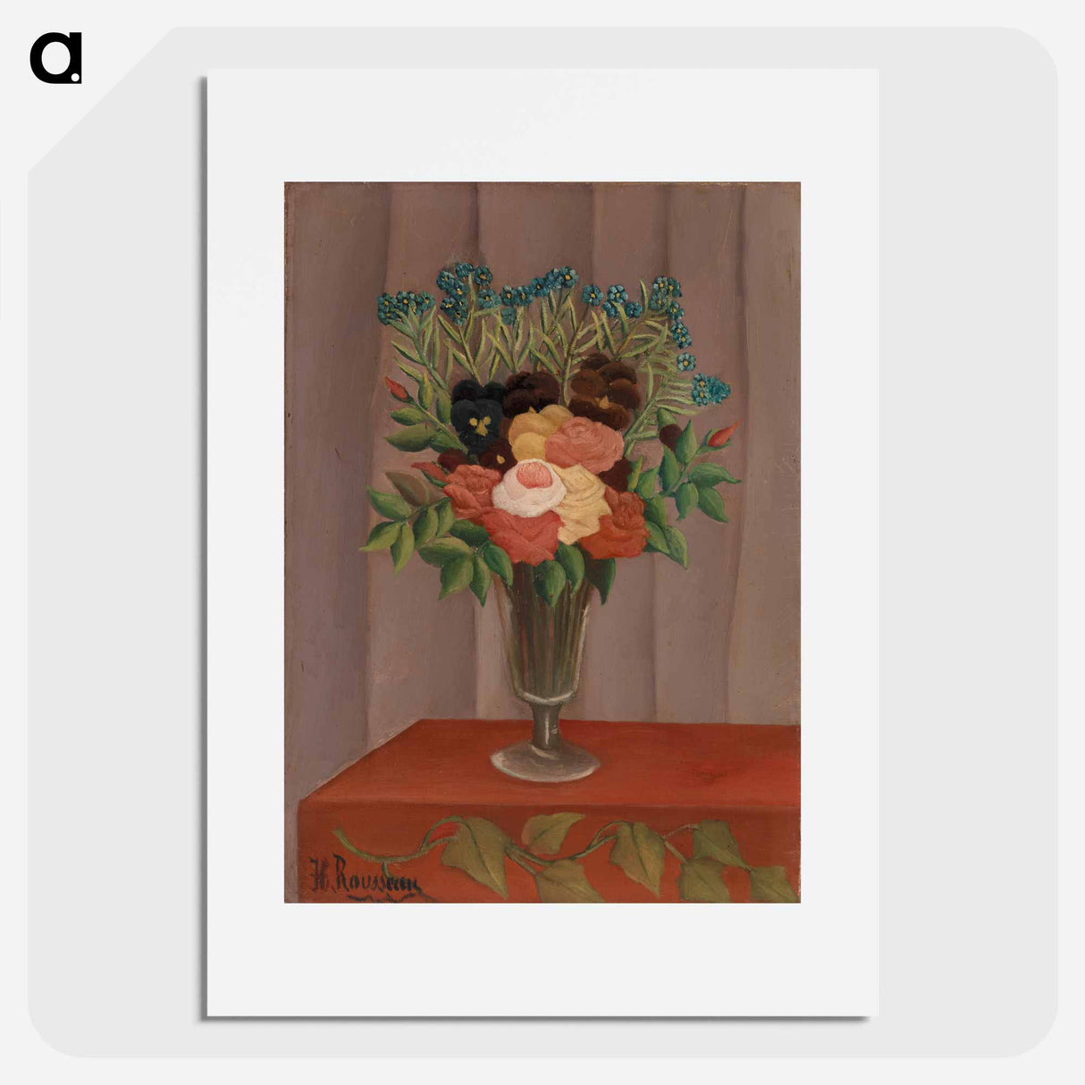 Bouquet of Flowers - Henri Rousseau Poster.