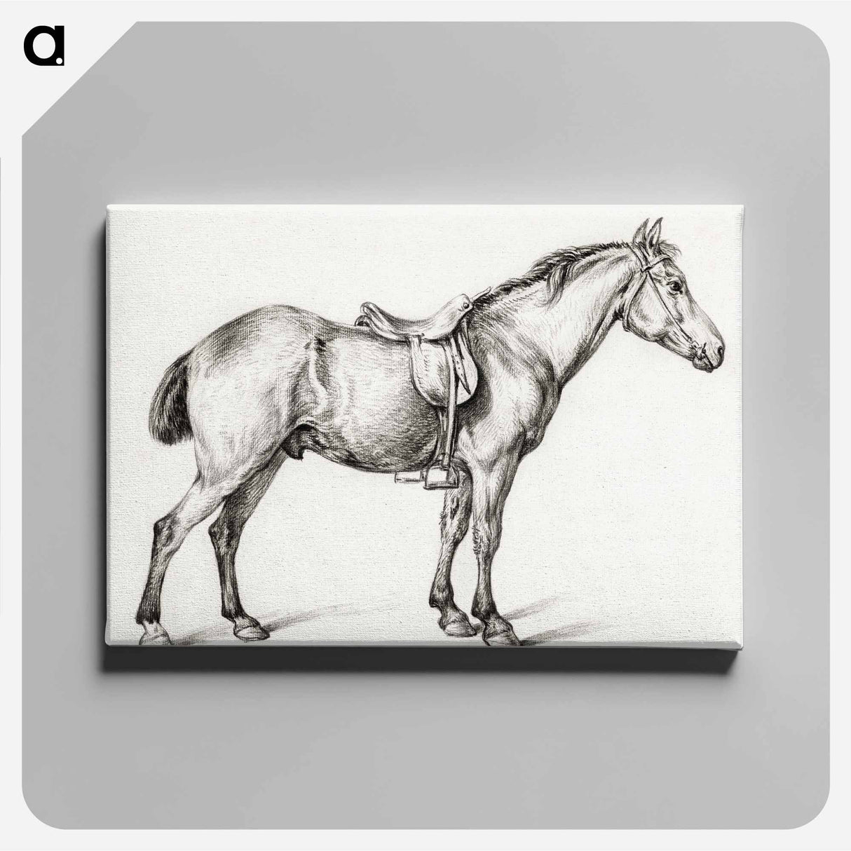 アートパネル-Standing horse - ジャン ベルナール Canvas.