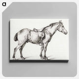 アートパネル-Standing horse - ジャン ベルナール Canvas.