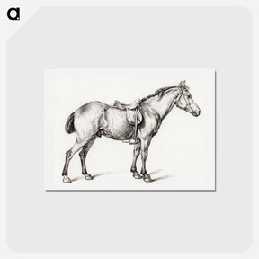 アートポストカード-Standing horse - ジャン ベルナール Postcard.